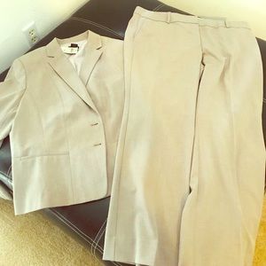 Ann Taylor suit tan